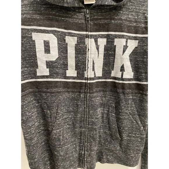 PINK VICTORIA SECRET - THIN FULL ZIP HOODIE - WOMENS - SMALL - PERFECT CONDITION - Picture 4 of 7